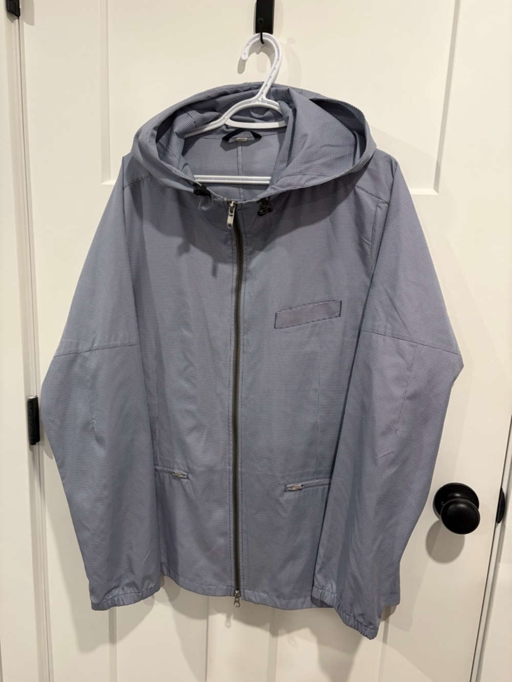 Lululemon Light navy blue checkered Hooded Men's Jacket